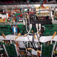 overhead panel with wires back side